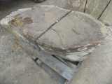 60'' x 36'' x 16'' Thick Natural Bluestone Boulder, a Little Moss on the Ed