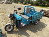 New IRE 13 Electric 3 Wheeled Utility Cart, Blue, Full Lighting, Digital Da