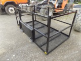 New 8' x 4' Work Platform, Black, 1200 Lb Capacity, Has Skid Steer Hook-Up