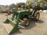 John Deere 5220 2 WD Tractor with 521 Loader, 74'' Bucket, Sync-Shuttle , 3
