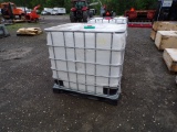 275 Gallon Poly Tank In Metal Cage, Used, Food Grade