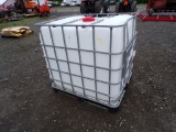 275 Gallon Poly Tank In Metal Cage, Used, Food Grade