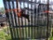 New 13' 8'' Black Wrought Iron Gates with Reindeer Motif