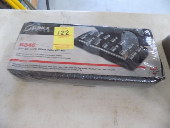 New Sunex 3/8'' Drive  15 Pc. Drain Plug Key Set
