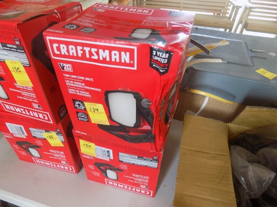 (2) New 20 Volt Cordless Craftsman Work Lights (2 x Bid Price)