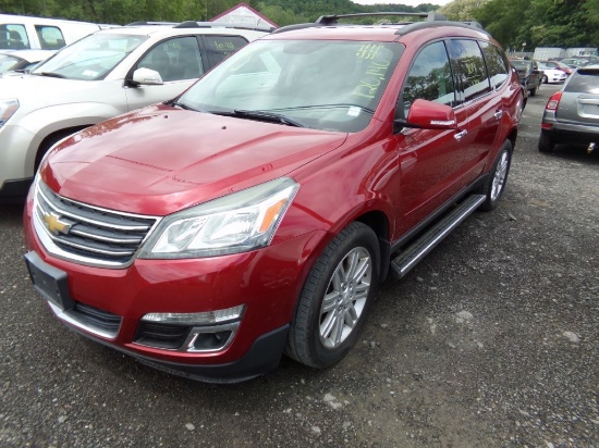 2014 Chevrolet Traverse LT AWD, Red, 120,140 Miles, Vin # 1GNKVGKD6EJ111860