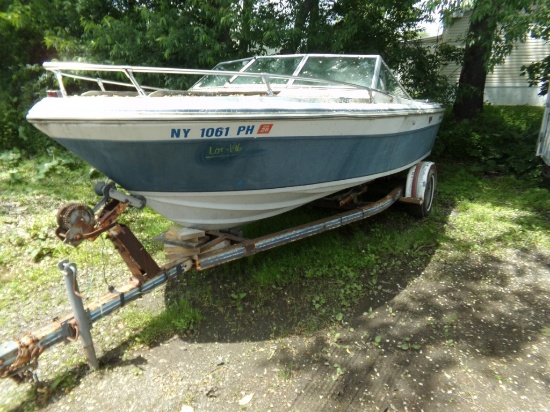 1984 Mark Twain Vsonic 21' Ski Boat, Approx. 21' Long, Mercruiser 1/2 Motor