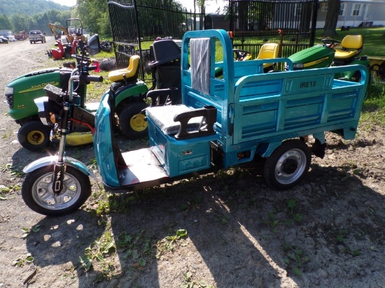 New IRE-13 3 Wheeled Electric Dump Cart, HAS SOME DAMAGE FROM SHIIPPING