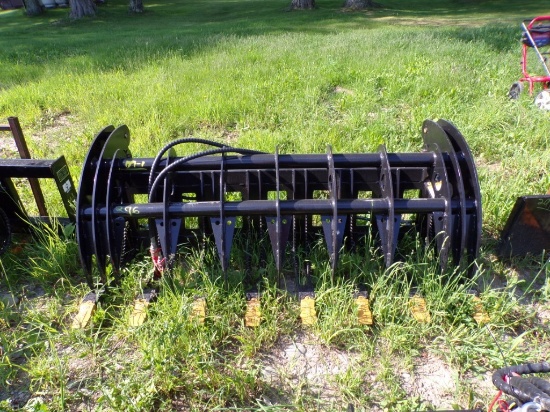 New Giyi 72'' Hydraulic Skid Steer Root Rake Grapple, Model GY-CWG72