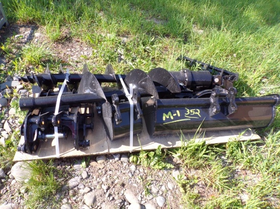 New Giyi 7 Pc. Mini Excavator Attachment Set - Quik-Tach Coupler, Ripper To