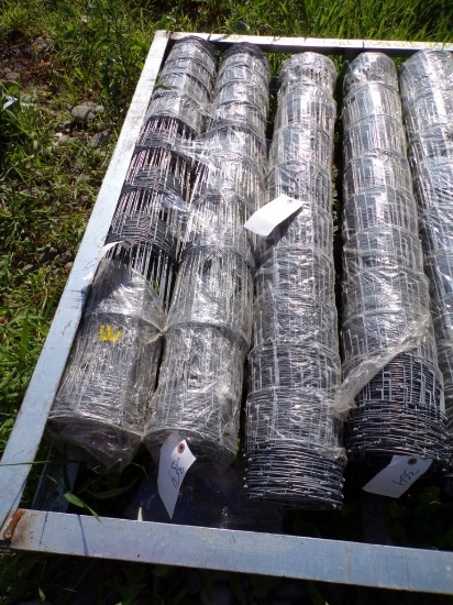 (4) New Rolls of 4' Hot Dip Galvanized Field Fence, Hinge Knot (4 x Bid Pri