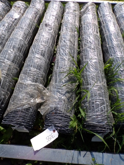 (3) New Rolls of 4' Hot Dip Galvanized Field Fence, Hinge Knot (3 x Bid Pri
