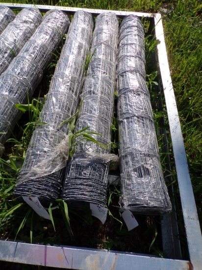 (3) New Rolls of 4' Hot Dip Galvanized Field Fence, Hinge Knot (3 x Bid Pri