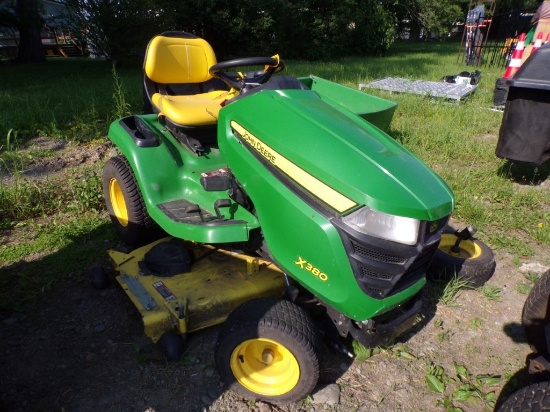 John Deere X380 Riding Mower with 54'' Deck, 22 HP Kawasaki Engine, 292 Hrs