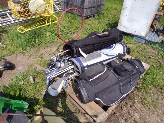 (2) Sets of Golf Clubs with Bags, Childrens Clubs with Bag, Xtra Golf Bag a