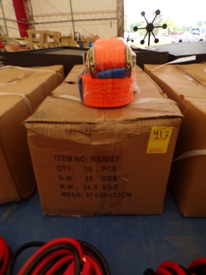New (10) ZYM 2'' x 27' Ratchet Tie Down Straps (10 x Bid Price)