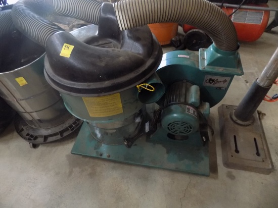 Grizzly Sawdust Collector, Single Phase w/Extra Drum And Hose, s/n: 8838616