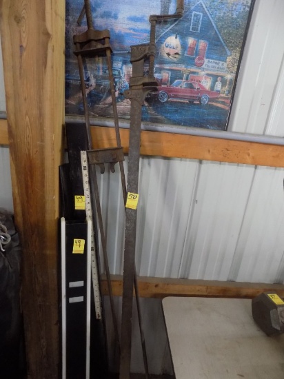 (2) Large Bar Clamps Almost 6' Long