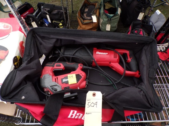 Bauer Corded Orbital Jig Saw and Bauer Corded Sawzall with Bauer Tool Bag