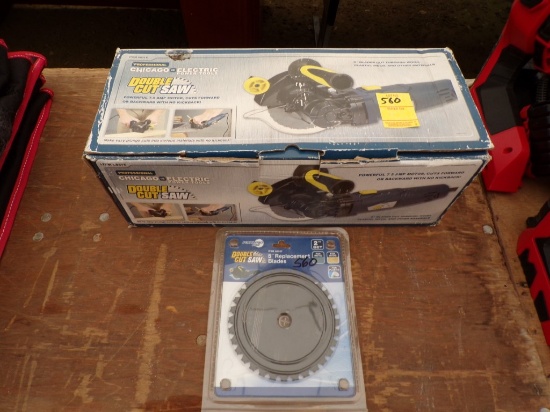 NIB Chicago Electric Double Cut Saw w/Extra Blade