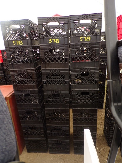 (21) Black 18'' x 12'' Storage Crates