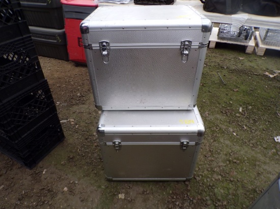 (2) Aluminum Storage Boxes 21 1/2'' x 16 1/2'' x 18 1/2'' (2 X BID PRICE)