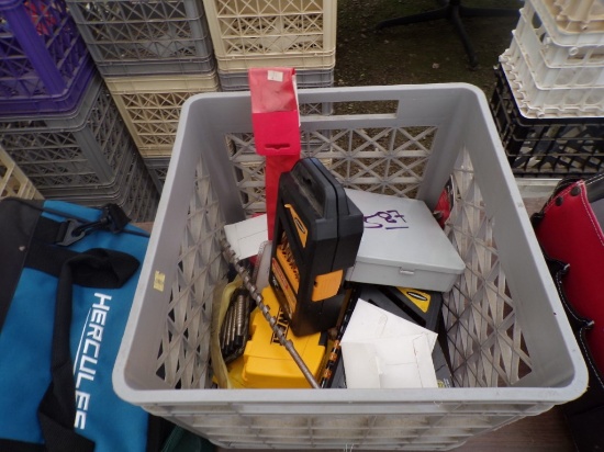 Crate w/Large Quanity Of Assorted Drill Bits