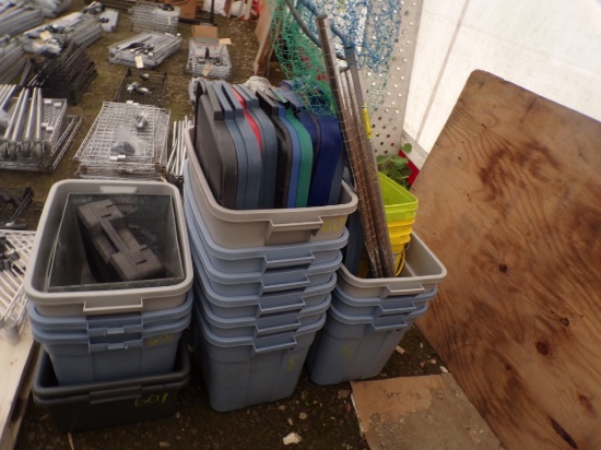 Group of Assorted Totes - Mose Have Lids, Some are Missing Lids, Empty Plas
