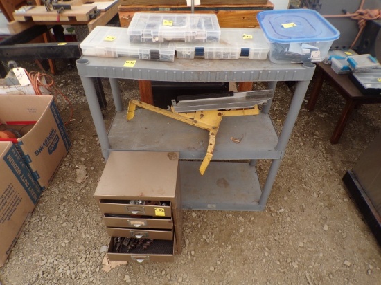 3 Tier Plastic Shelf Unit with Contents, Plastic Organizers with Furniture