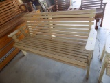 5' Amish Made Adirondack Bench, Unfinished