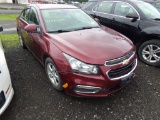 2016 Chevrolet Cruze Ltd. 1LT, Maroon, 172,172 Miles, VIN#: 1G1PE5SB3G71995