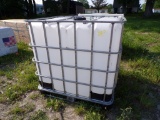 275 Gal. Poly Tank in Metal Cage, Used for Food Grade Materials