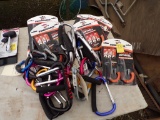 Large Quanity Of Assorted Size Carabiner Clips & NIB Tornado E-Z Anchor Han