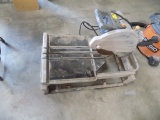 Blue And Gray Industrial Brick Saw