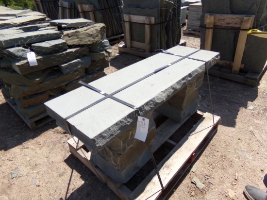 Fancy Rock Faced Bench Snapped Seat 18'' x 60'' x 3'', Super Nice