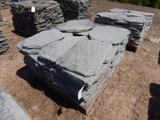 Large Tumbled Garden Path/Steppers 1 1/2'' x Asst. Sizex, 170 SF, SOLD BY S