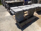Fancy Rock Faced Bench with Rock Faced Support Blocks - 18'' x 60'' x 3'' T