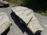 (2) Large Quarry Slabs Decorative Stone - (1) 40 '' x 60'' x 9'', (1) 40''