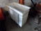White Poly Bin, 14'' x 28'' in Stainless Roller Cart