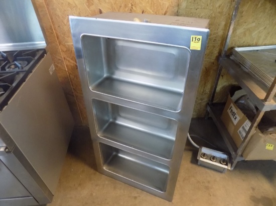 3 Place Stainless Steam Table, 120V, Single Phase, Drop In Type Not Stand A