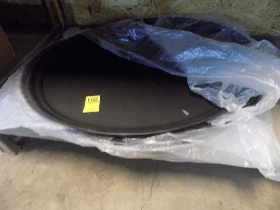 (5) New Black Large Oval Waitress Trays