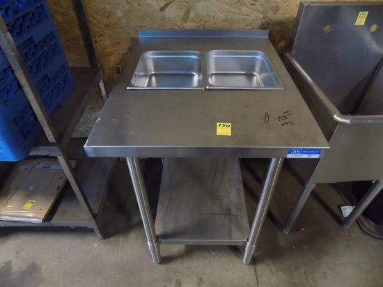 24'' x 30'' Stainless Prep/Serving Table with Shelf Underneath