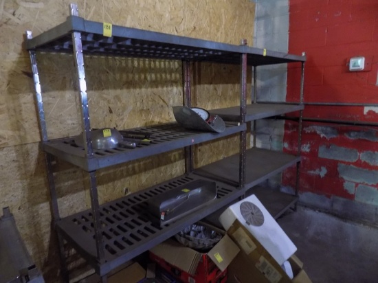 (2) Heavy Duty 4 Tier 48'' x 24'' Storage Shelves - (1) Solid Shelves, (1)