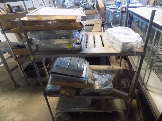 Large Qty. of Misc. Filters and Hood Vent Parts on 3 Tier Shelf, PARTS ONLY