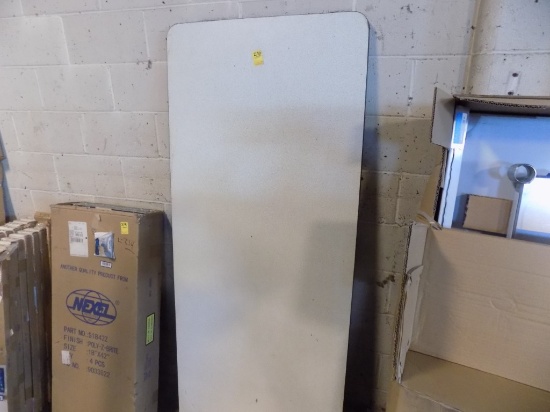 6' x 30'' Table Top, White and Wood, NO LEGS
