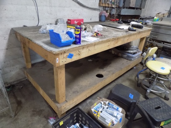 4' x 8' Work Bench with Shelf Underneath