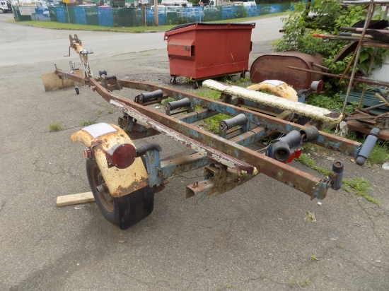 Single Axle Boat Trailer, WINCH MISSING CABLE, New Bolt on Jack (Outside)