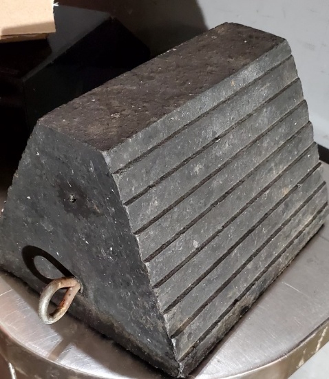 Truck Chock, Rubber w/Eyebolt