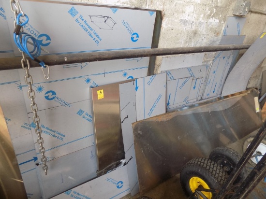 Large Group of Stainless Sheet Metal with a Few Pcs. of Aluminum Diamond Pl