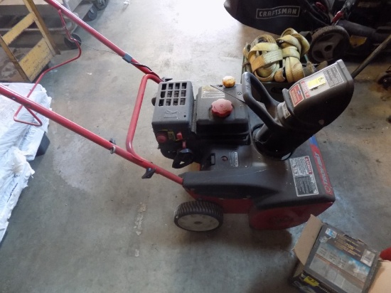 Troy Bilt 21'' Squall 2100 4 Cycle Snow Blower, Turns Over, Electric, Start
